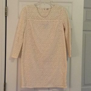 Jack Wills winter white lace dress
